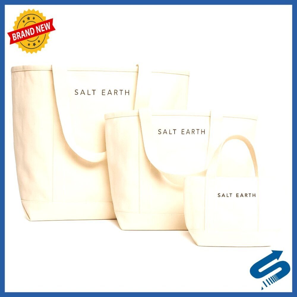 Canvas Tote Bag Set Multipurpose Reusable Eco-Friendly Minimalist Versatile